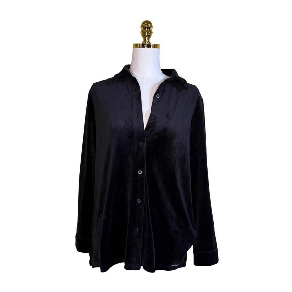 Calvin Klein Velvet Button Up
